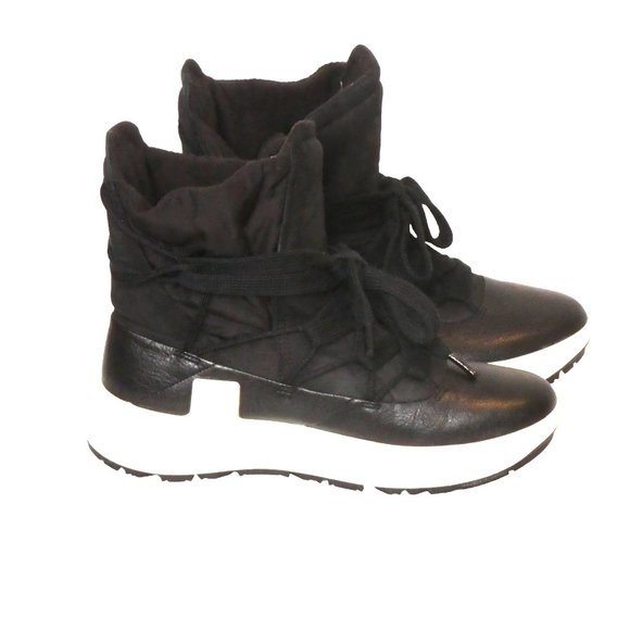 ECCO WOMEN'S SOLICE MID GTX BOOTS Black and White Size 39 - Picture 3 of 11